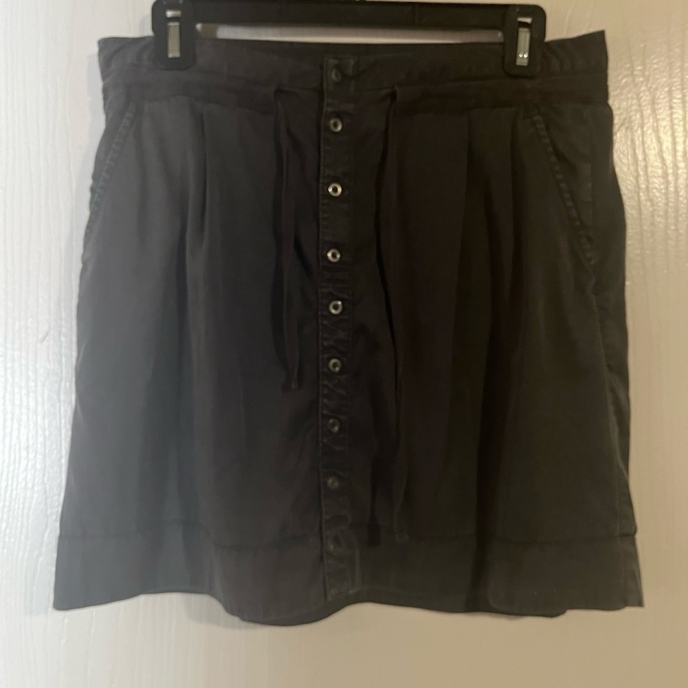 Lucy Charcoal Button-Down Mini Skirt